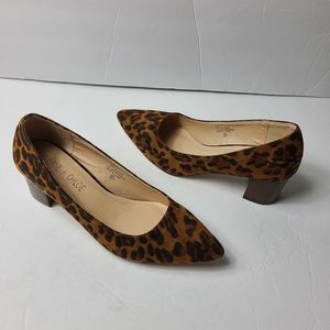 NEW CHASE + CHLOE  Scott leopard print heels